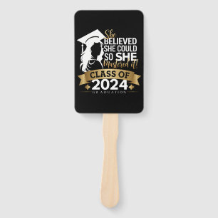 She Believed She Could So She Mastered It 2024 Hand Fan