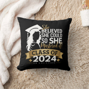 She Believed She Could So She Mastered It 2024 Throw Pillow