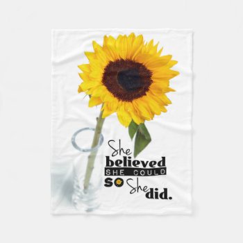 She Believed She Could (sunflowr) - Blanket Sml by RMJJournals at Zazzle