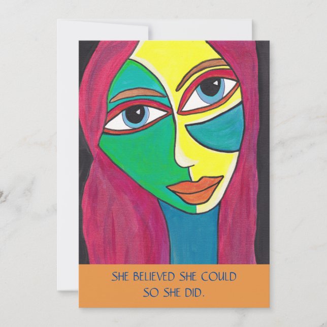 "She Believed She Could" Women of Spirit Flat Card (Front)