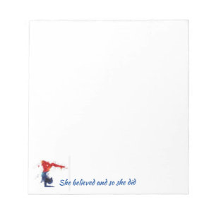 "She believed" Yoga Encouragement Notepad