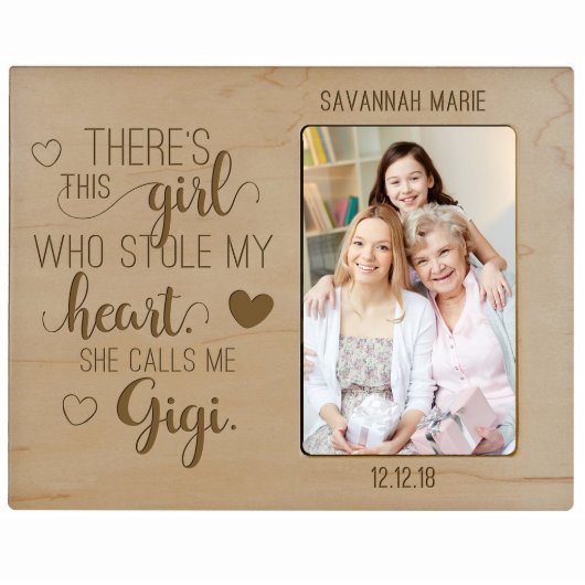 She Calls Me Gigi 8” x 10” Maple Picture Frame (Front)
