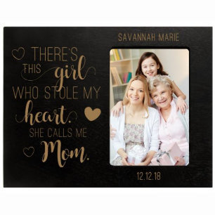 She Calls Me Mom 8"x10" Black Wood Picture Frame