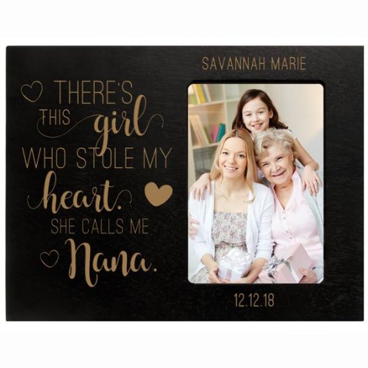 She Calls Me Nana 8"x10" Black Wood Picture Frame (Front)