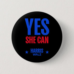 She Can 2024 Election President Kamala Harris 1  Button