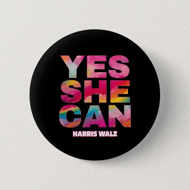 She Can Harris Wheimer 2024  Button (Front)