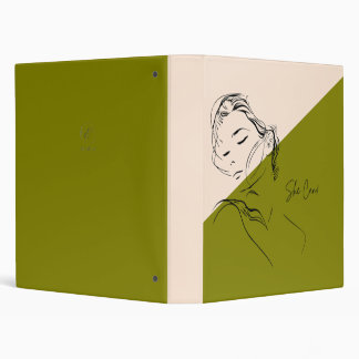 "She Can" Minimalist Fashion Sketch Binder