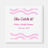 She Catch it pink spiral watercolor lines bridal