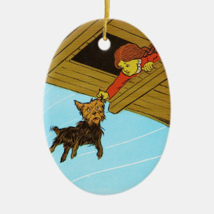She Caught Toto By The Ear Ceramic Ornament