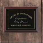 She Deserves Best Godmother Award Plaque<br><div class="desc">Great gift for any Godmother</div>