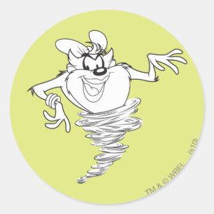 She-Devil Black and White Classic Round Sticker