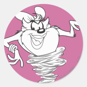 She-Devil Black and White Classic Round Sticker