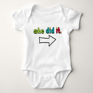 She Did It (1 of 2) Right Arrow: Organic Baby Bodysuit