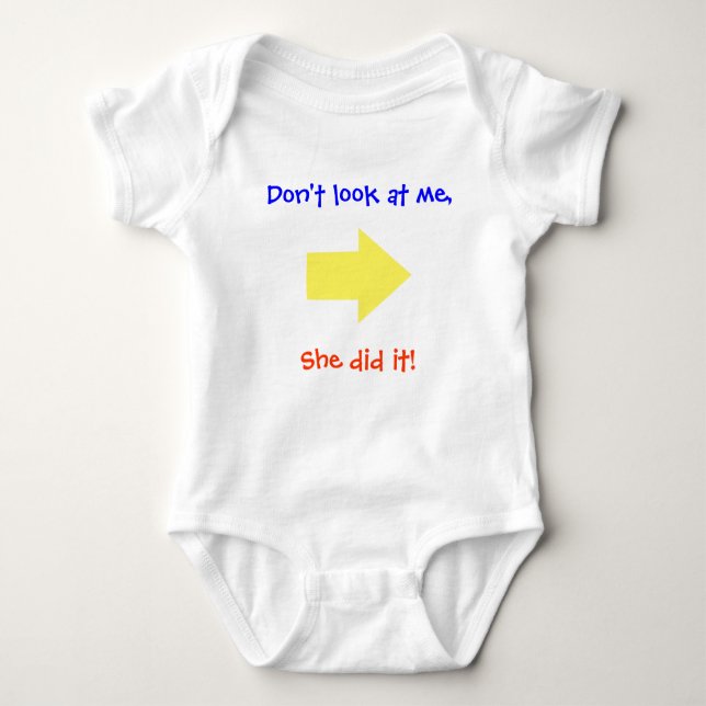 She did it! baby bodysuit (Front)