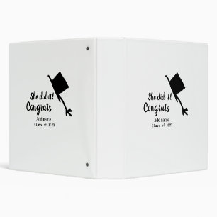 She did it congrats graduation add student name ye 3 ring binder