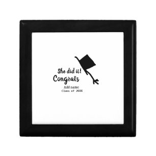 She did it congrats graduation add student name ye gift box