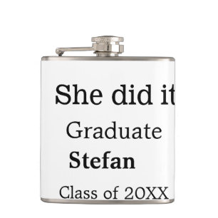 She did it graduate add name class of 20XX text Flask