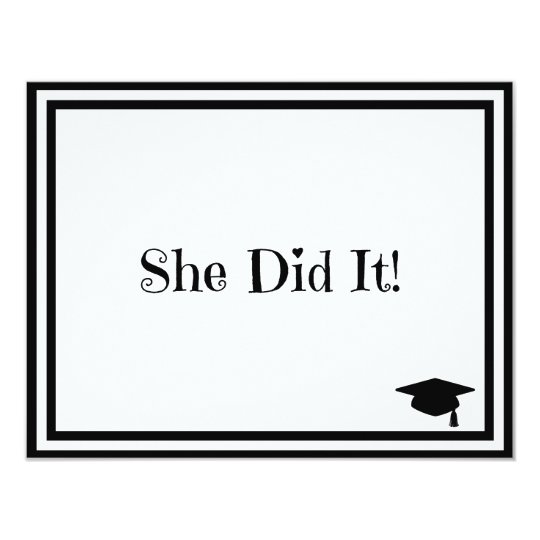 She Did It Graduation Invitation | Zazzle.com