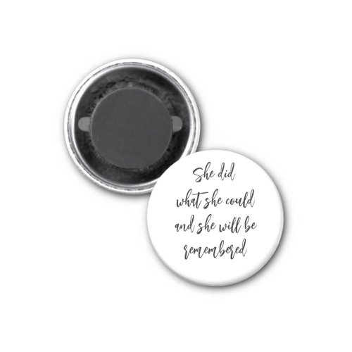 She Did What She Could Inspirational Canvas Art Magnet