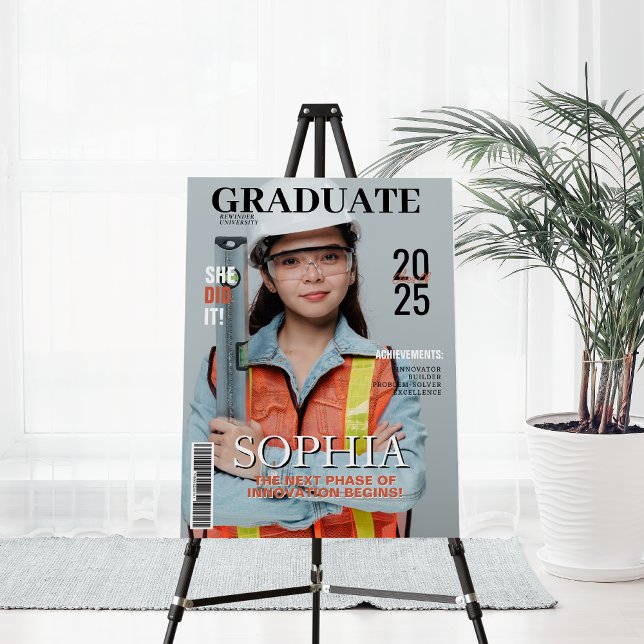 She dit it  engineering magazine photo graduation  foam board (Creator Uploaded)