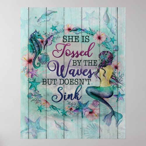 She Doesnt Sink Mermaid Poster