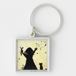 She Dreams of Magic in the Moon Keychain
