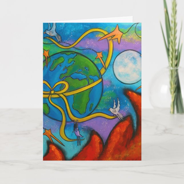 She Dreams Of Peace Christmas Card (Front)