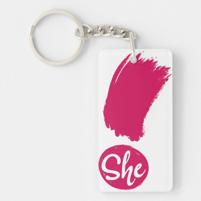 She Exclamation Keychain (Front)