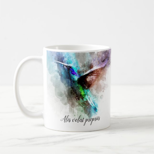 She flies with her own wings - Alis volat propriis Coffee Mug