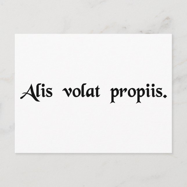 She flies with her own wings postcard (Front)