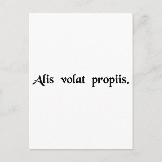 She flies with her own wings postcard (Front)