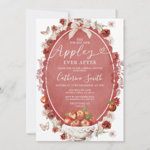 She Found Appley Ever After Apple Bridal Shower Invitation