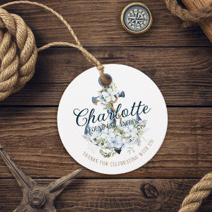 She Found Her Anchor Nautical Bridal Shower Favor Tags
