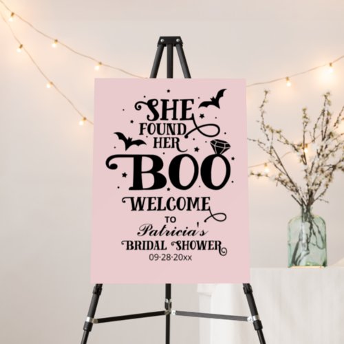 She Found Her Boo Bridal Shower Welcome Sign