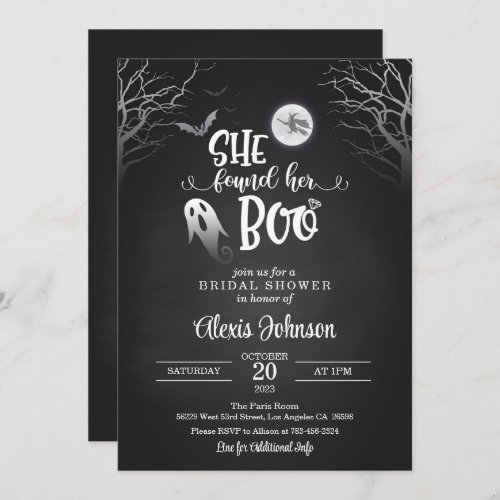 She Found Her Boo Bridal Shower with Ghost  Invitation