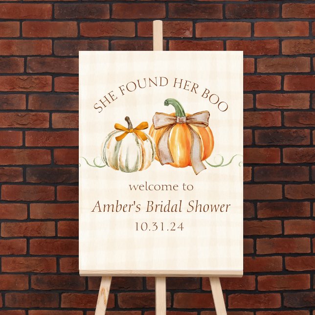 She Found Her Boo Fall Bridal Shower Welcome Sign (Creator Uploaded)
