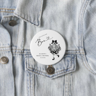 She Found Her Boo Ghost Floral Bridal Shower Button