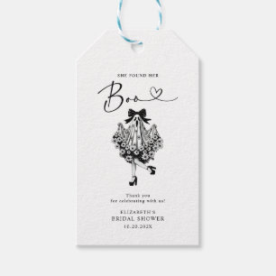 She Found Her Boo Ghost Floral Bridal Shower Gift Tags