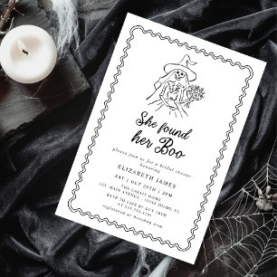 She Found Her Boo Ghost Floral Bridal Shower Invitation