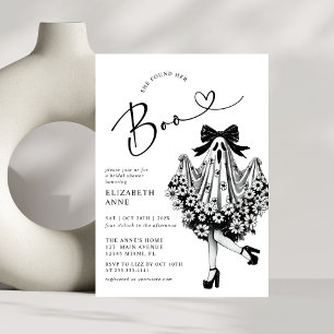 She Found Her Boo Ghost Floral Bridal Shower Invitation