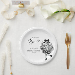 She Found Her Boo Ghost Floral Bridal Shower Paper Plates