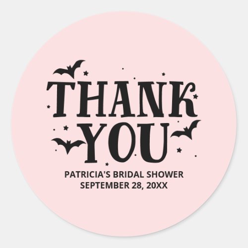 She Found Her Boo Halloween Bridal Shower Classic  Classic Round Sticker