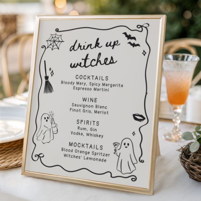 She Found Her Boo Halloween Bridal Shower Drinks Poster (Creator Uploaded)