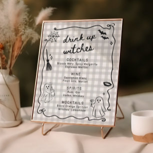 She Found Her Boo Halloween Bridal Shower Drinks Poster