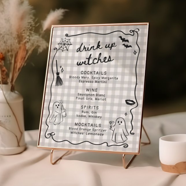 She Found Her Boo Halloween Bridal Shower Drinks Poster (Creator Uploaded)
