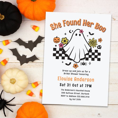 She Found Her Boo Halloween Bridal Shower Invitation