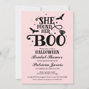 She Found Her Boo Halloween Bridal Shower Invitation