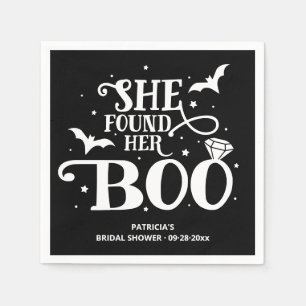 She Found Her Boo Halloween Bridal Shower Napkins