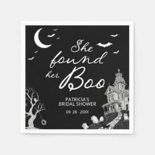 She Found Her Boo Halloween Bridal Shower Napkins
