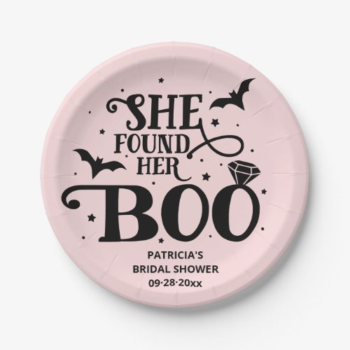 She Found Her Boo Halloween Bridal Shower Paper Pl Paper Plates